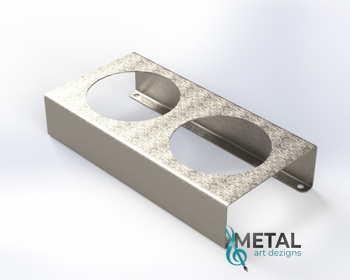 2 hole steel trailer light bracket